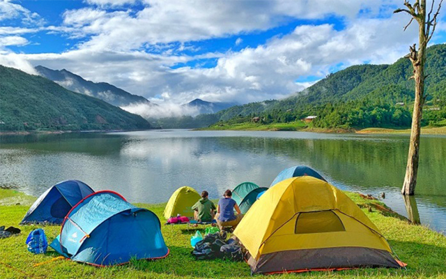 The picturesque camping site in Sapa 